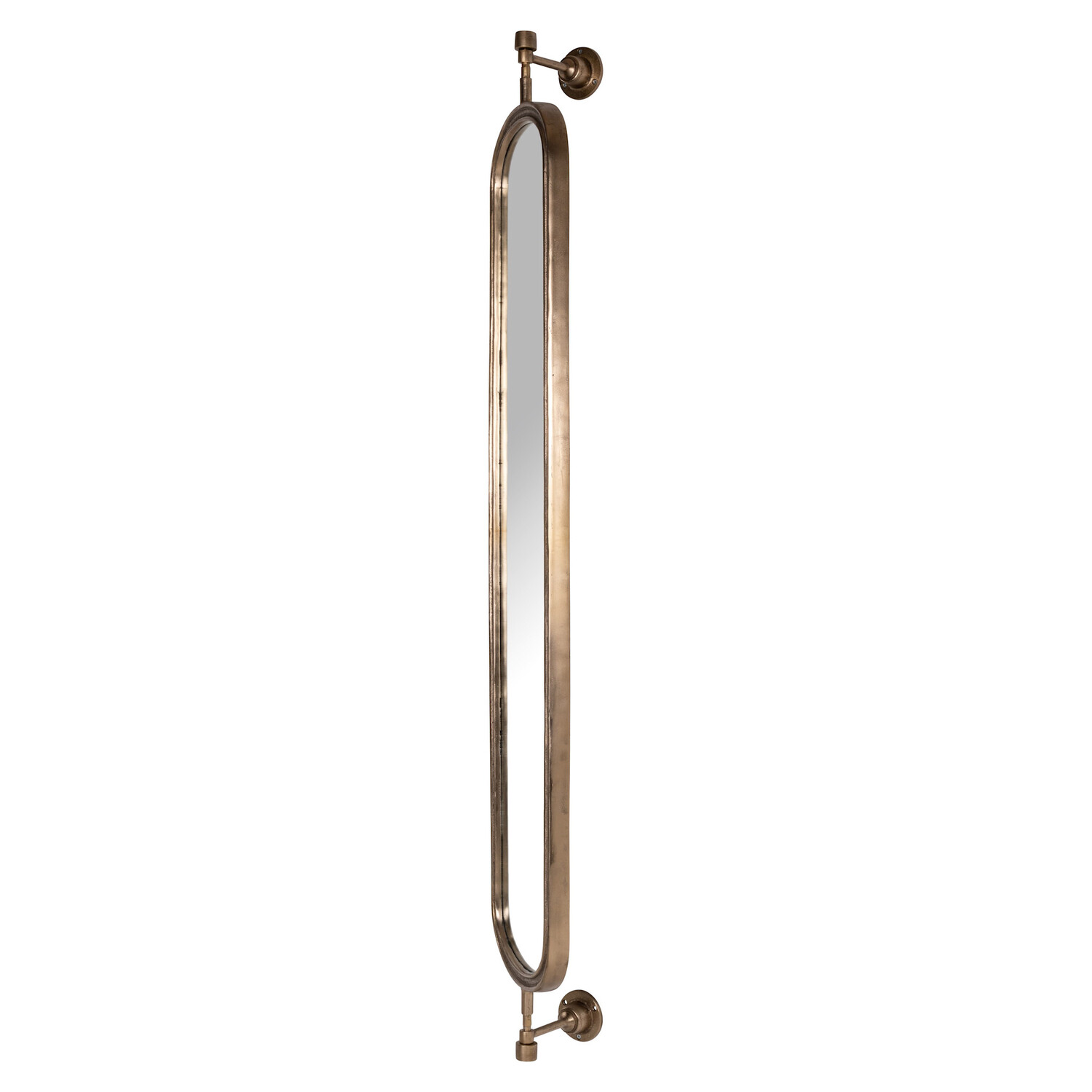 Richmond Interiors Spiegel Hasting brass antique aluminium ovaal