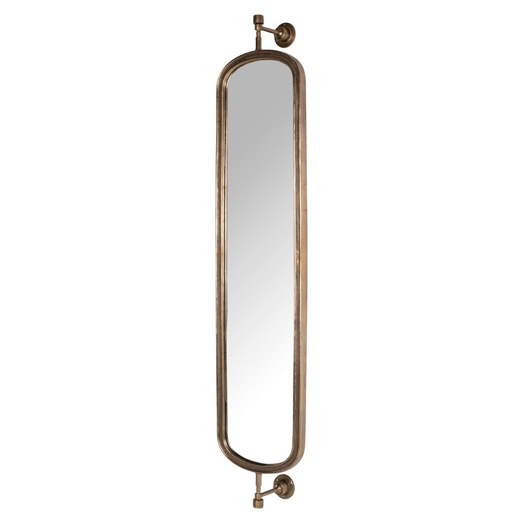 Richmond Interiors Spiegel Hasting brass antique aluminium ovaal