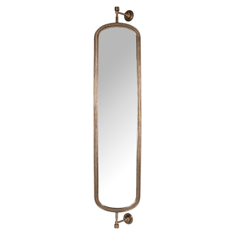 Richmond Interiors Spiegel Hasting brass antique aluminium ovaal
