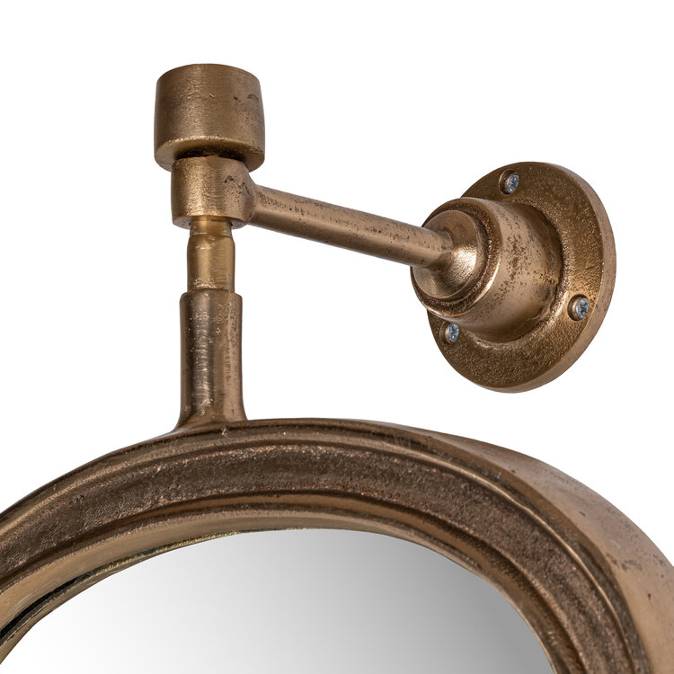 Richmond Interiors Spiegel Hasting brass antique aluminium ovaal