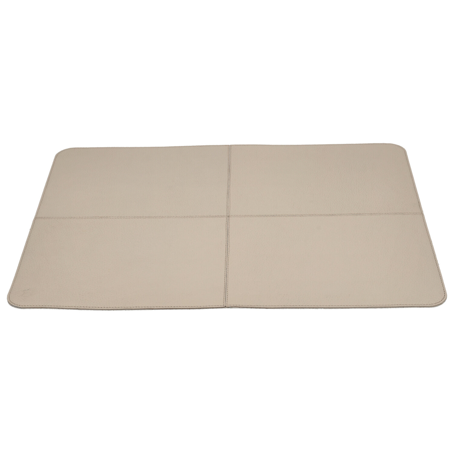 Chamada Placemat Anna Effen Leer Beige rechthoek set van 2