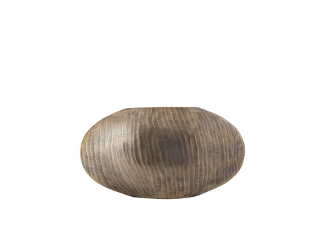 PTMD Collection Jowad Antique Gold aluminium gouden pot ovaal Laag Small