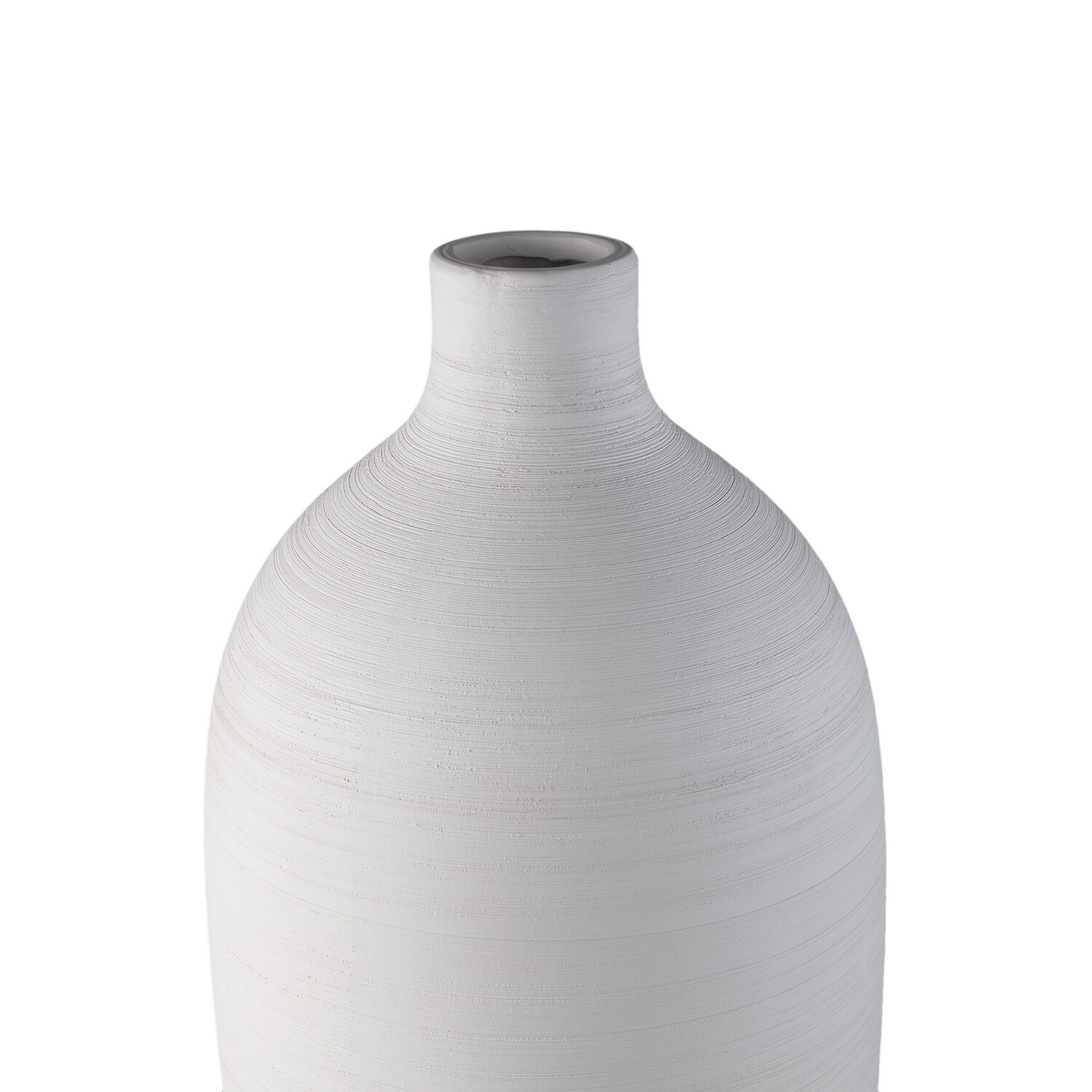PTMD Collection Cavinn White keramiek bottle vaas mat wit XL