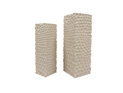 PTMD Collection Isaiah Cream zuilen set van 2