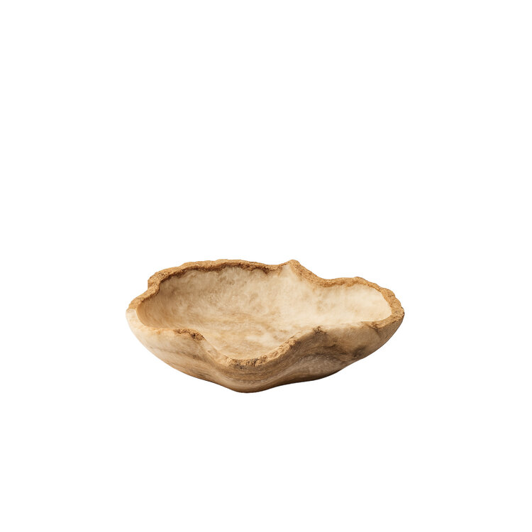 PTMD Collection Brooker Onyx Lapis stenen schaal met golvende rand