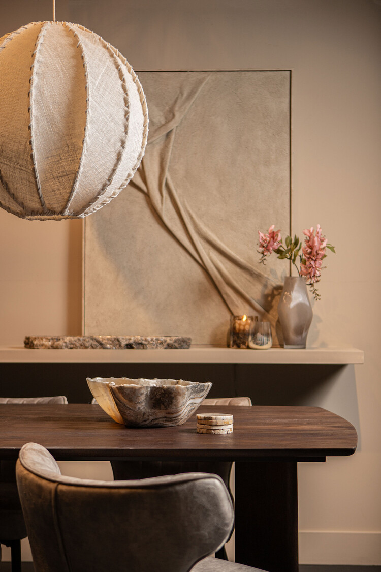 PTMD Collection Brooker Onyx Lapis stenen schaal met golvende rand