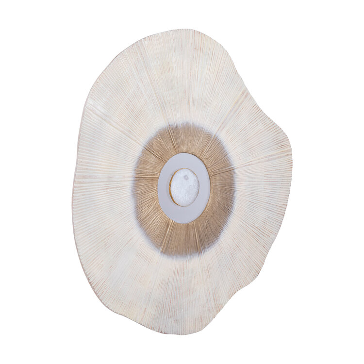 PTMD Collection Rella Beige organisch wandpaneel aluminium center stone Large