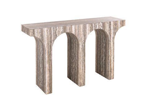 Richmond Interiors Console Dulce grey faux travertine