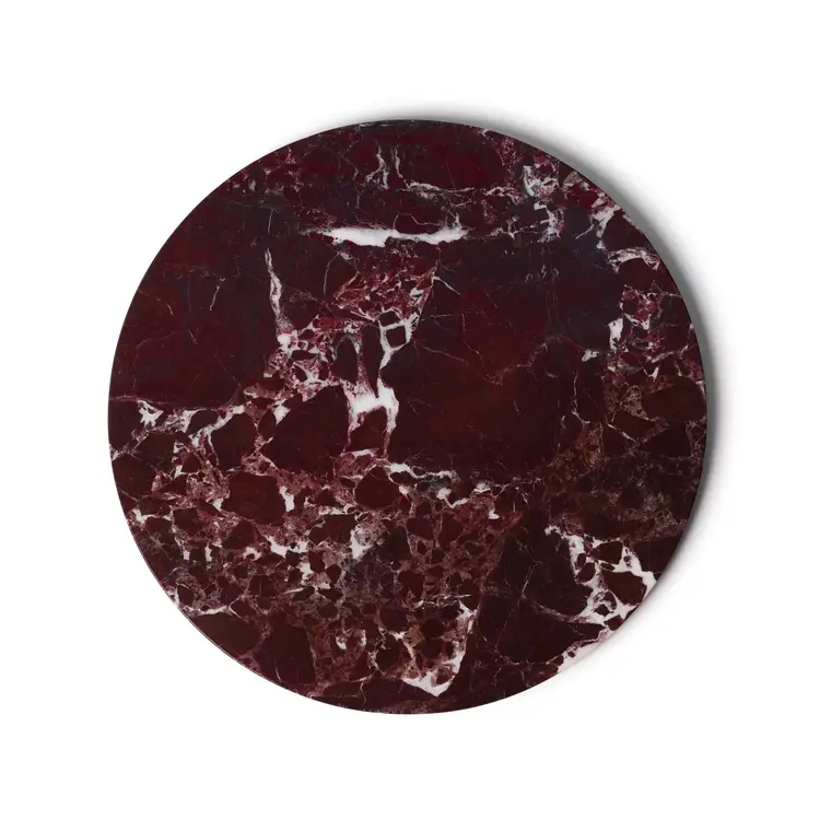 Dienblad marmer rood rond Ø30 cm