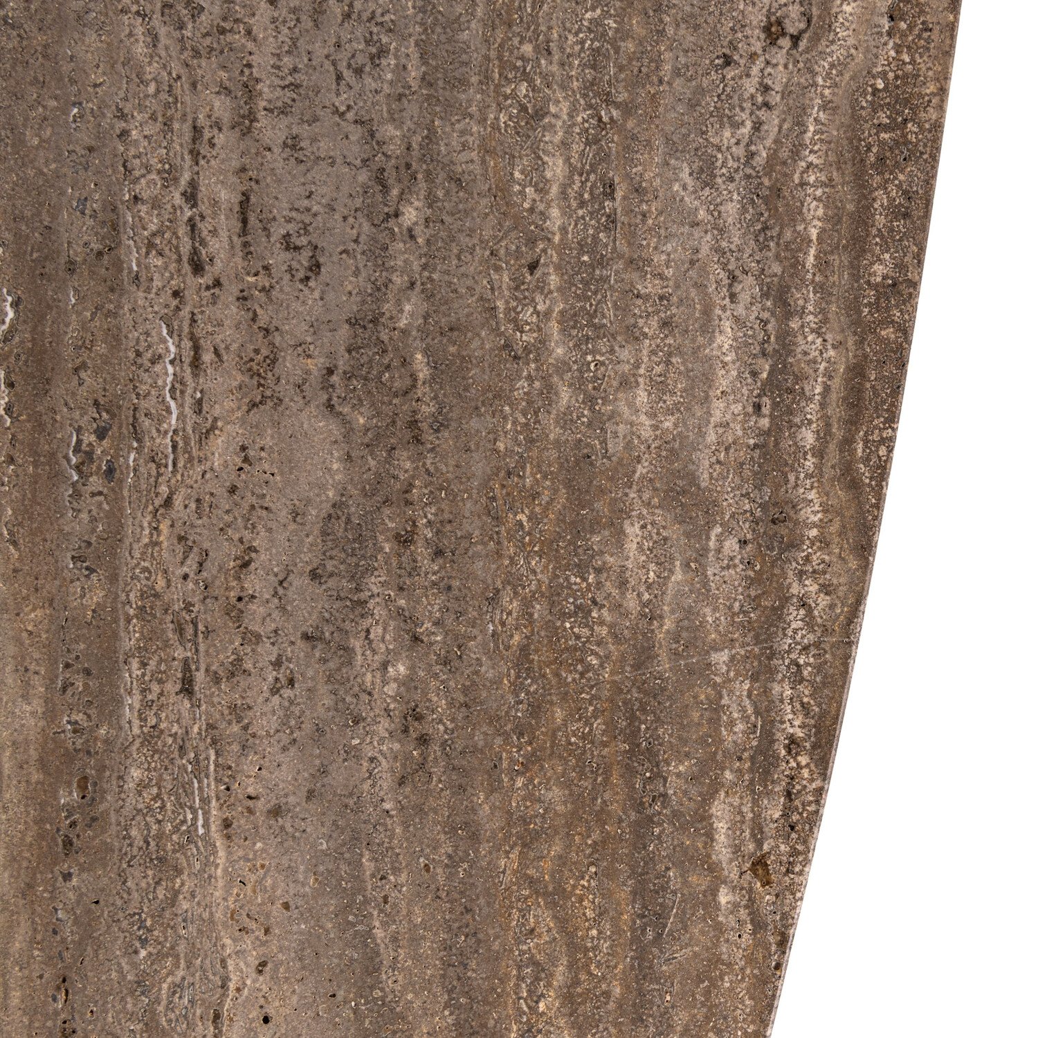 Richmond Interiors Eettafel Russo bruin travertine aluminium ovaal 235 cm