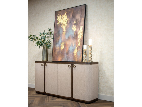 Richmond Interiors Dressoir Willox bruin eiken linnen 4 deuren