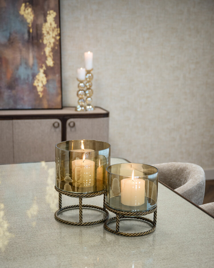 Richmond Interiors Windlicht Ropia goud groot