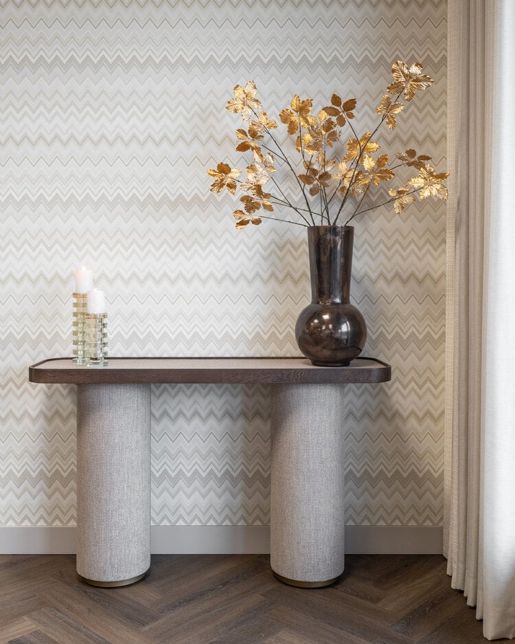 Richmond Interiors Console wandtafel Willox bruin eiken linnen