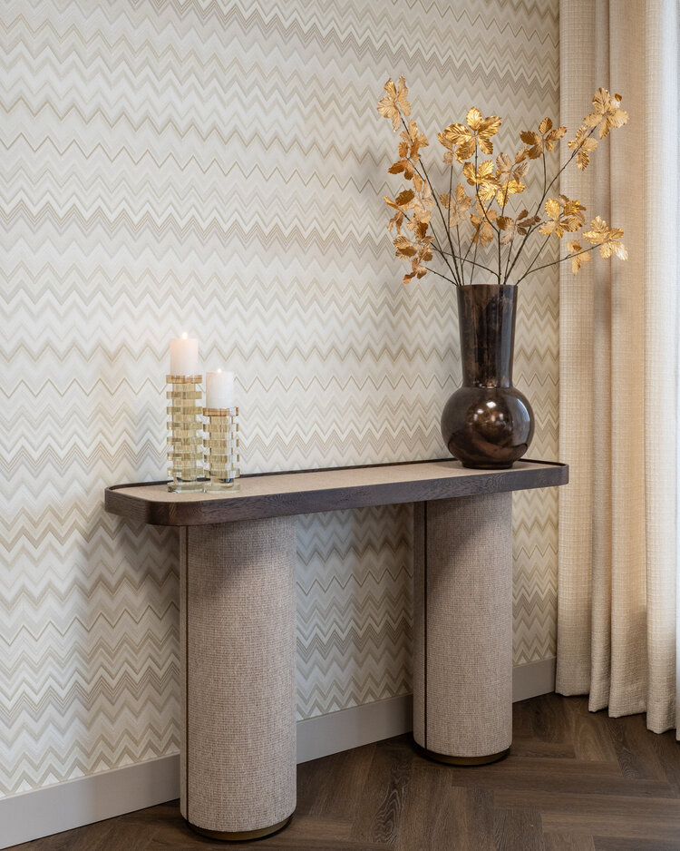 Richmond Interiors Console wandtafel Willox bruin eiken linnen
