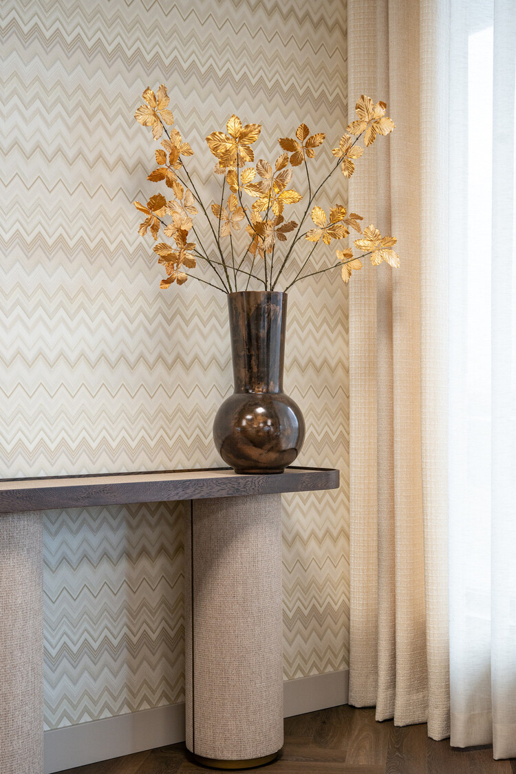 Richmond Interiors Console wandtafel Willox bruin eiken linnen