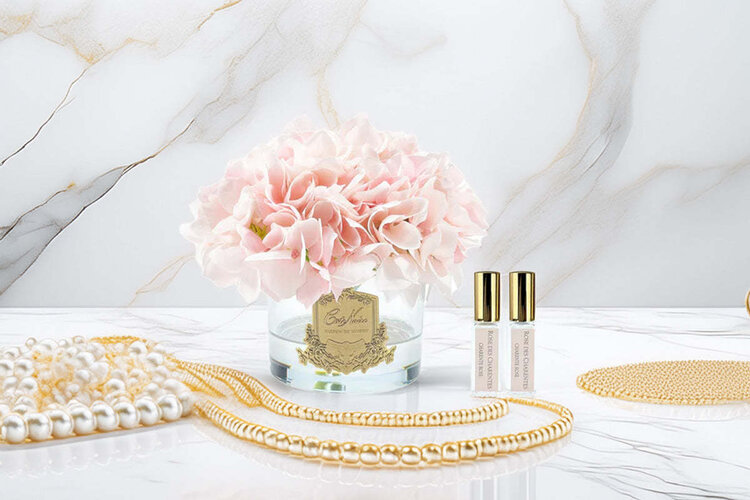 Côte Noire Perfumed Natural Touch Pink Hydrangea Gold Badge Pink Box