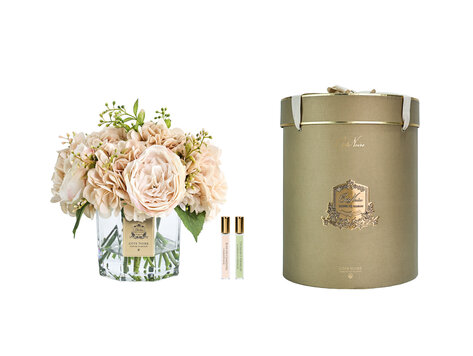 Côte Noire Luxury Grand Classic Vase Champagne Bouquet Gold Badge Gold Box