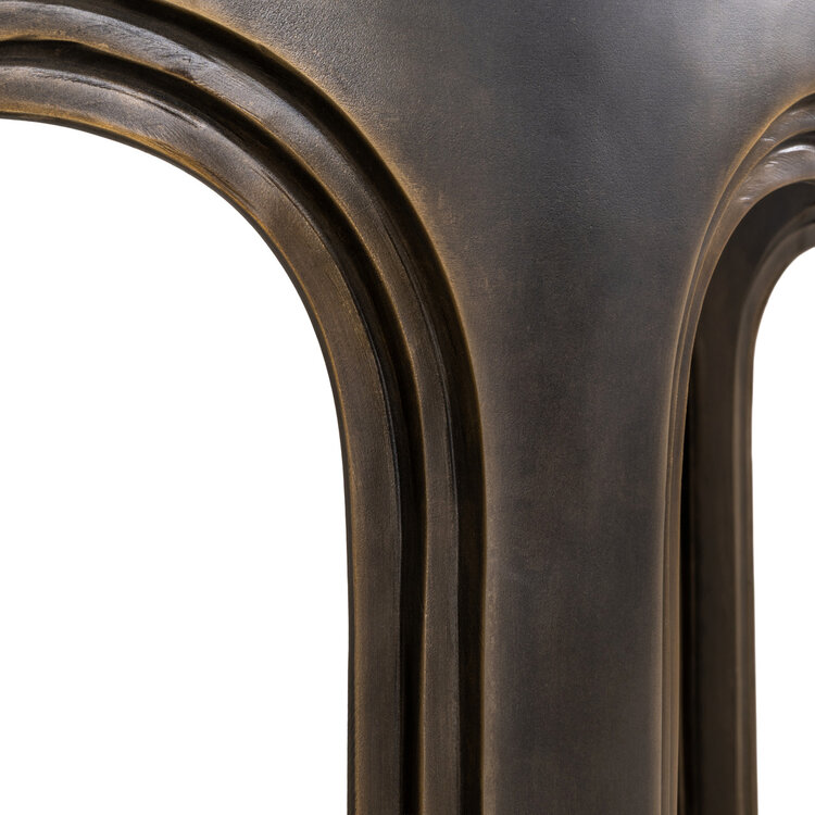 Richmond Interiors Console wandtafel Sanchis Brass Antique aluminium marmer