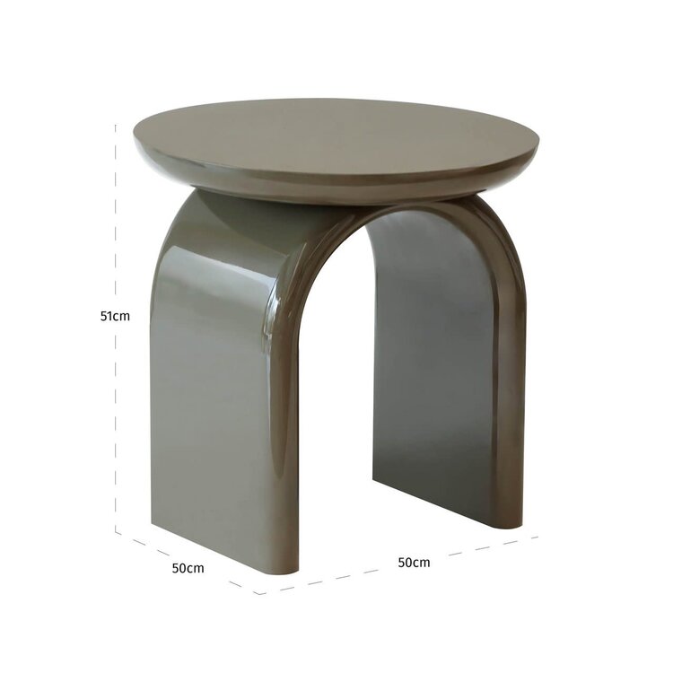 Richmond Interiors Bijzettafel Merrick green Ø50 cm rond
