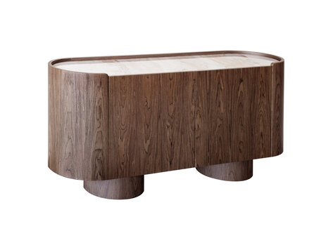 Richmond Interiors Dressoir Callahan brown 2-deurs keramiek ovaal