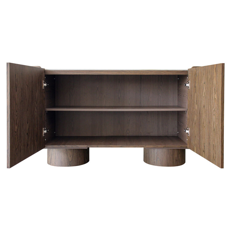 Richmond Interiors Dressoir Callahan brown 2-deurs keramiek ovaal