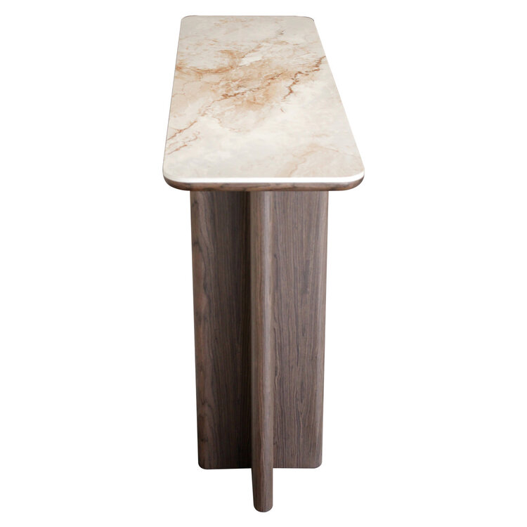 Richmond Interiors Console wandtafel Colson brown keramiek rechthoek