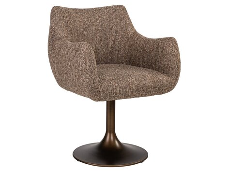 Richmond Interiors Eetkamerstoel Aldo brown tweed draaibaar