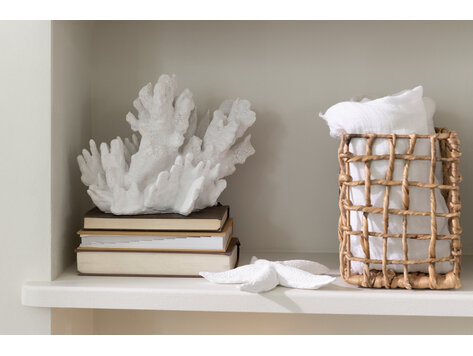 Faux Koraal decoratie object wit groot