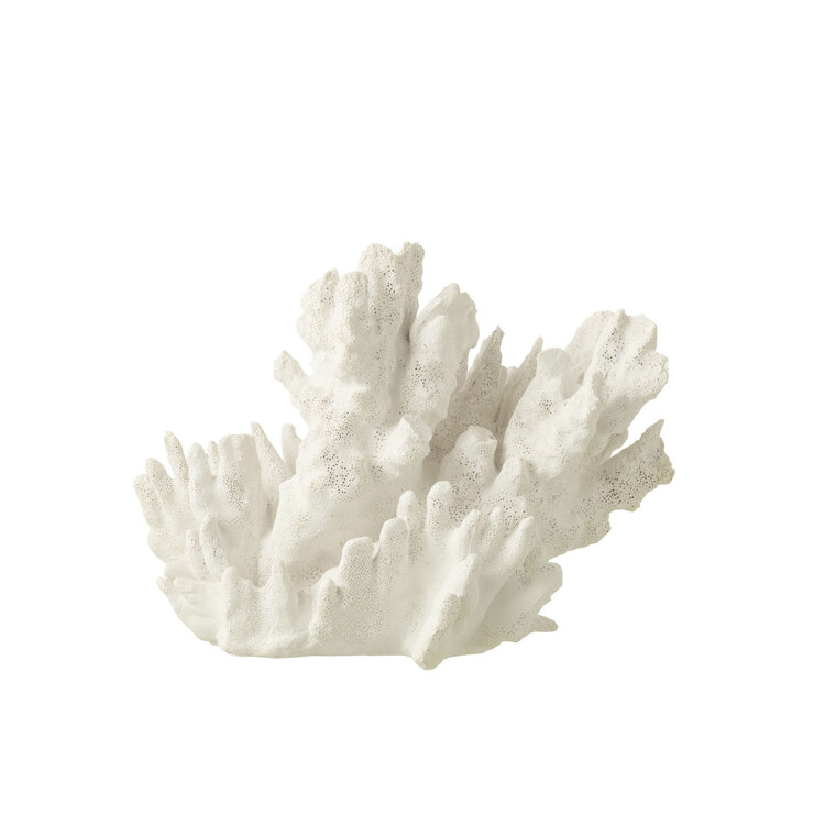 Faux Koraal decoratie object wit groot