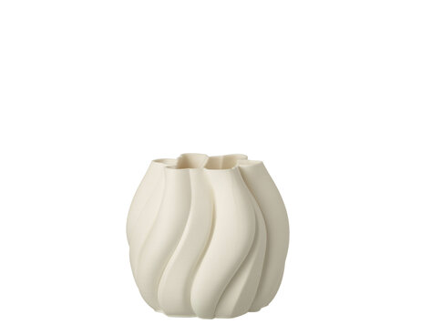 Vaas Swirl aardewerk wit Ø23 cm