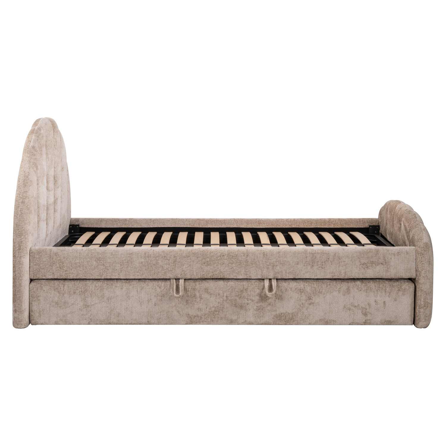 Richmond Interiors Bed Pixie clay chenille met pull-out bed 120x200 cm