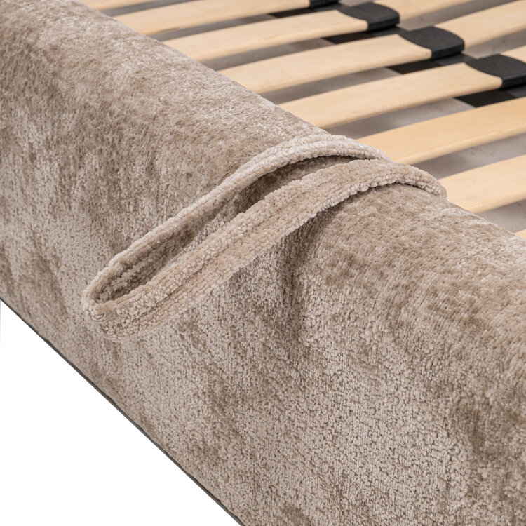 Richmond Interiors Bed Pixie clay chenille met pull-out bed 120x200 cm