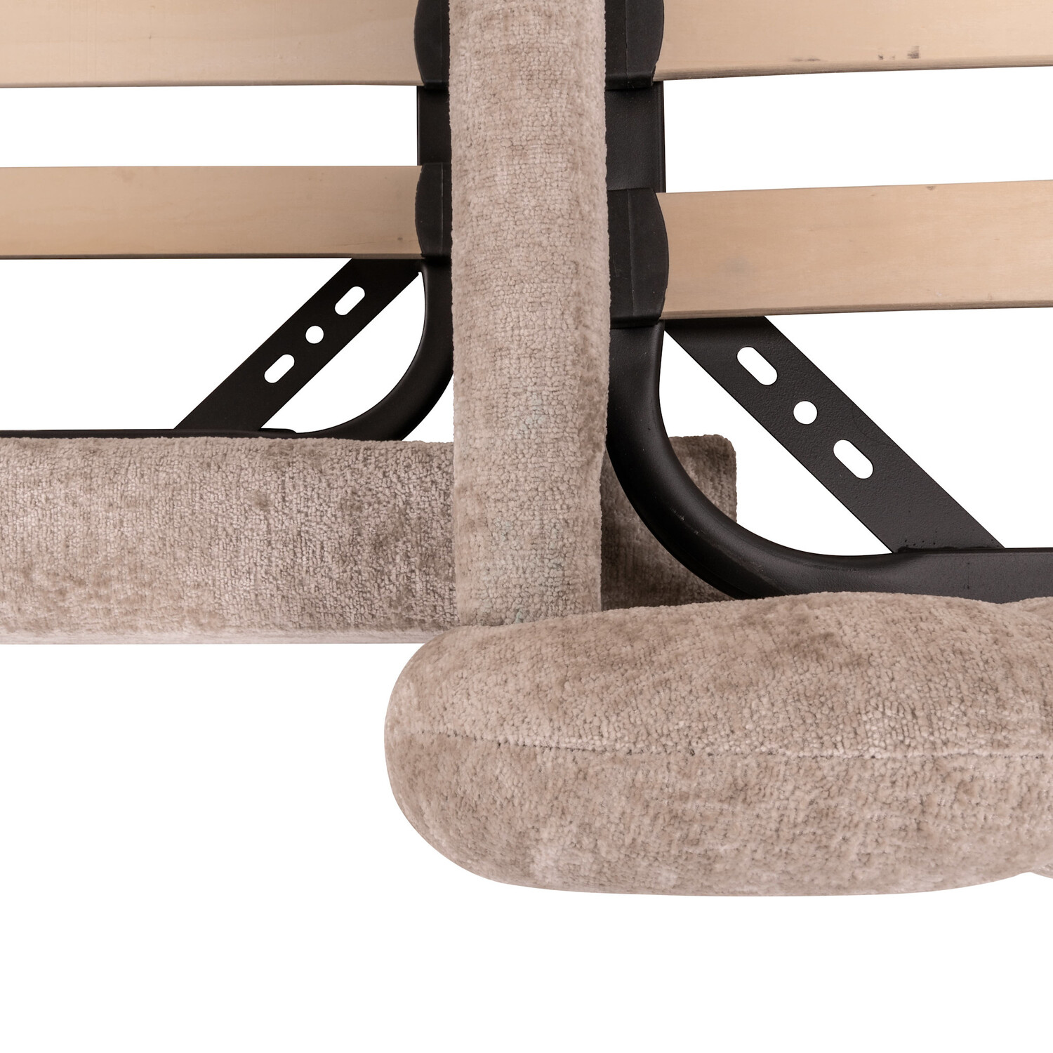 Richmond Interiors Bed Pixie clay chenille met pull-out bed 120x200 cm