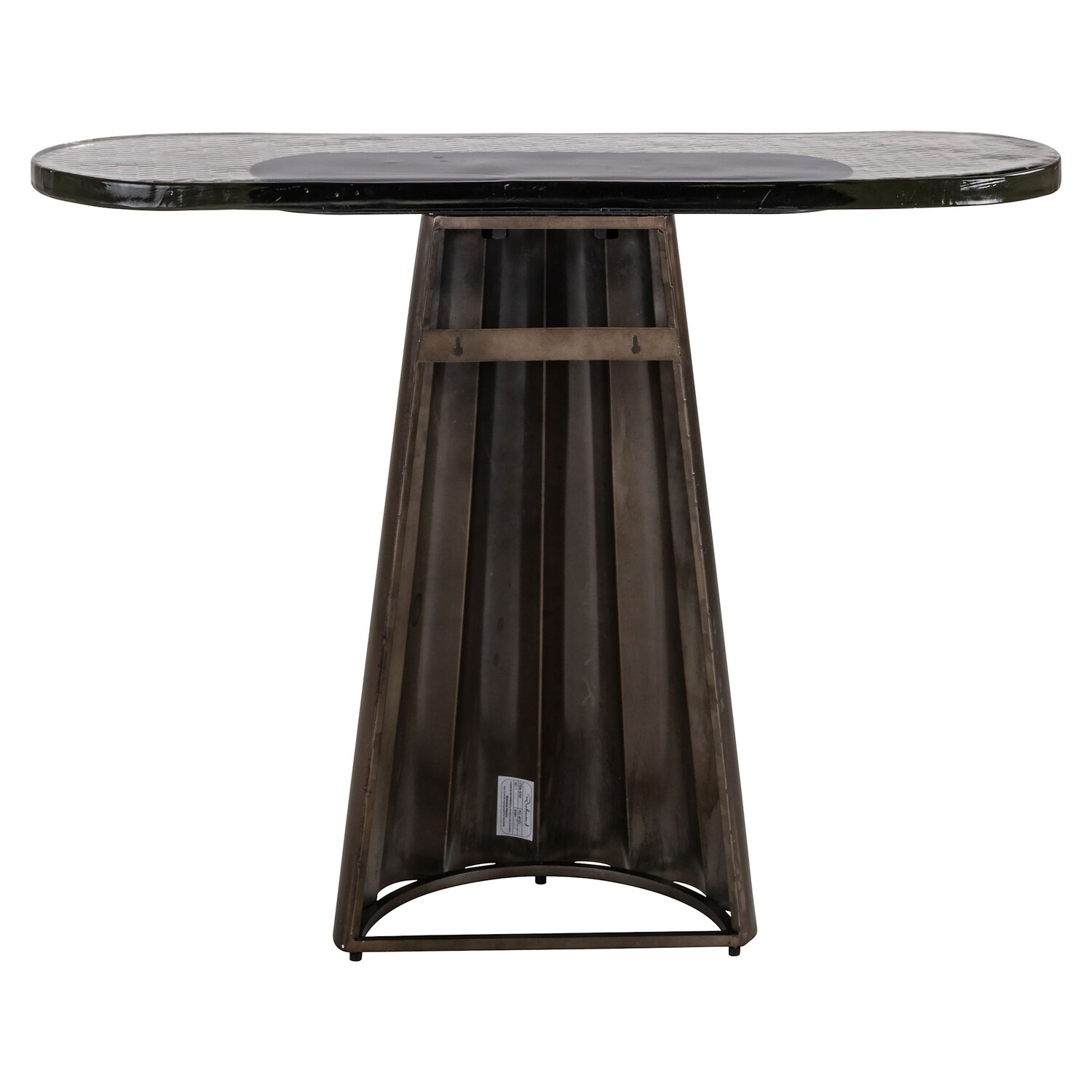 Richmond Interiors Console wandtafel Barwick glas brass antique