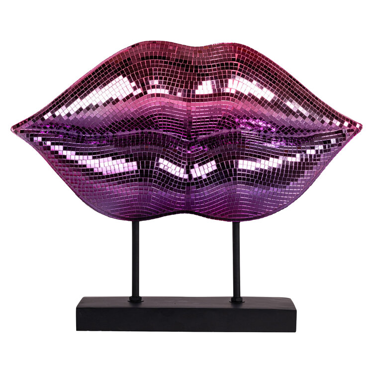 Richmond Interiors Decoratie object Ladonna pink disco lips roze paars