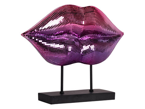Richmond Interiors Decoratie object Ladonna pink disco lips roze paars