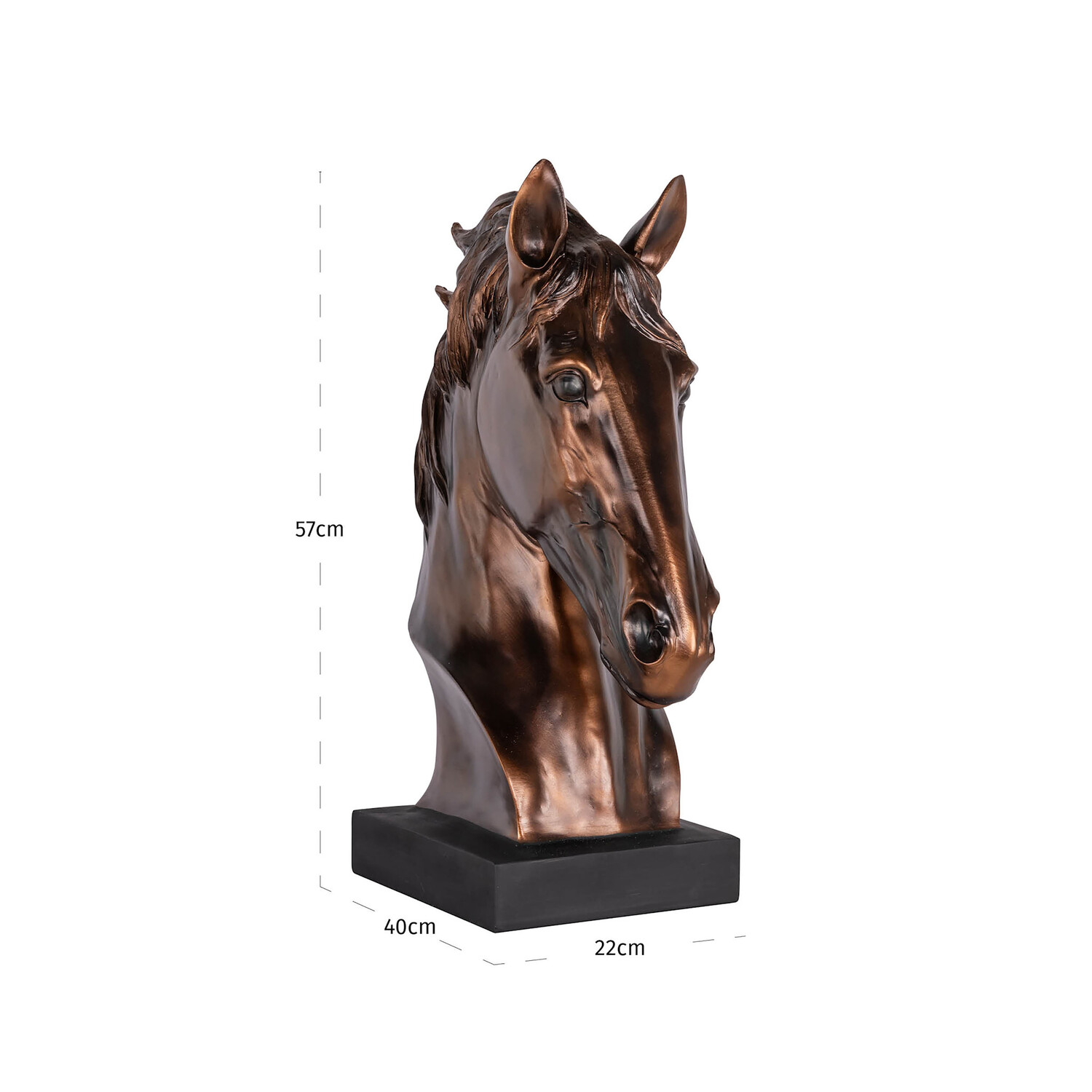 Richmond Interiors Decoratie object Shadow bronze paardenhoofd brons