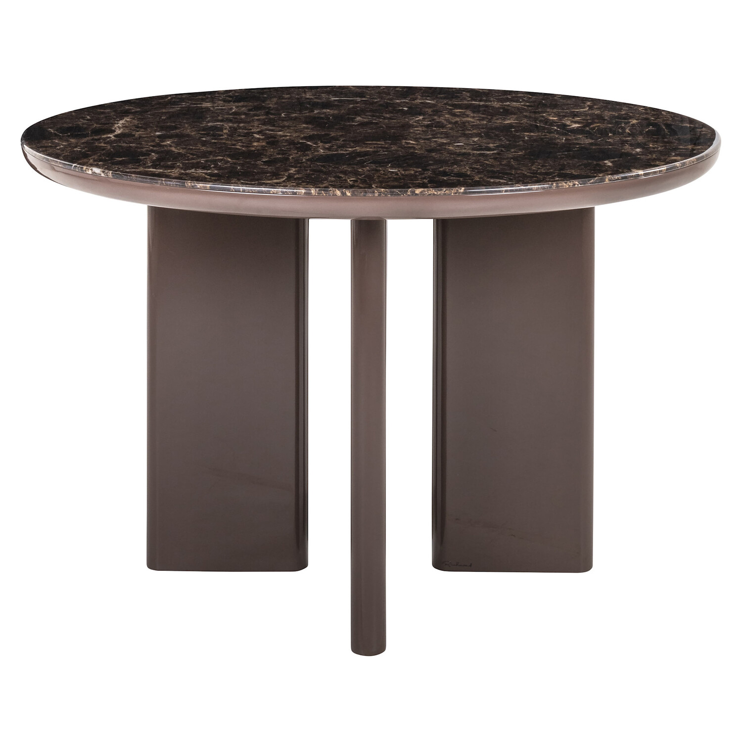 Richmond Interiors Eettafel Almundi chocolat brown keramiek bruin Ø120 cm