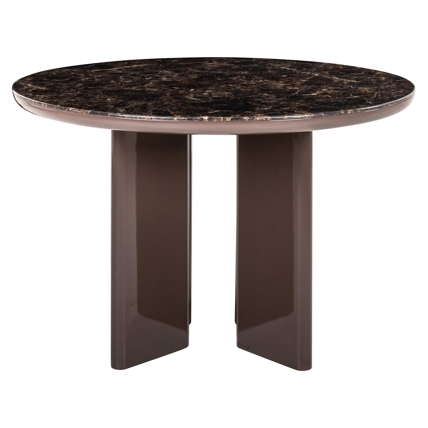 Richmond Interiors Eettafel Almundi chocolat brown keramiek bruin Ø120 cm