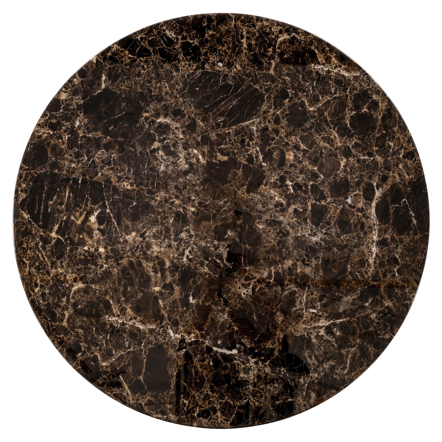 Richmond Interiors Eettafel Almundi chocolat brown keramiek bruin Ø120 cm