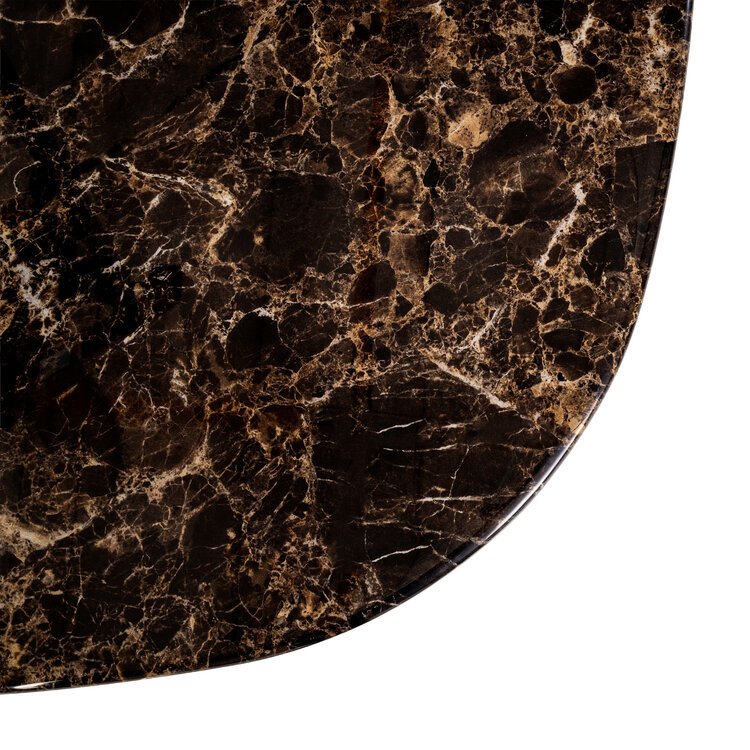 Richmond Interiors Salontafel Almundi chocolat brown keramiek bruin Ø100 cm