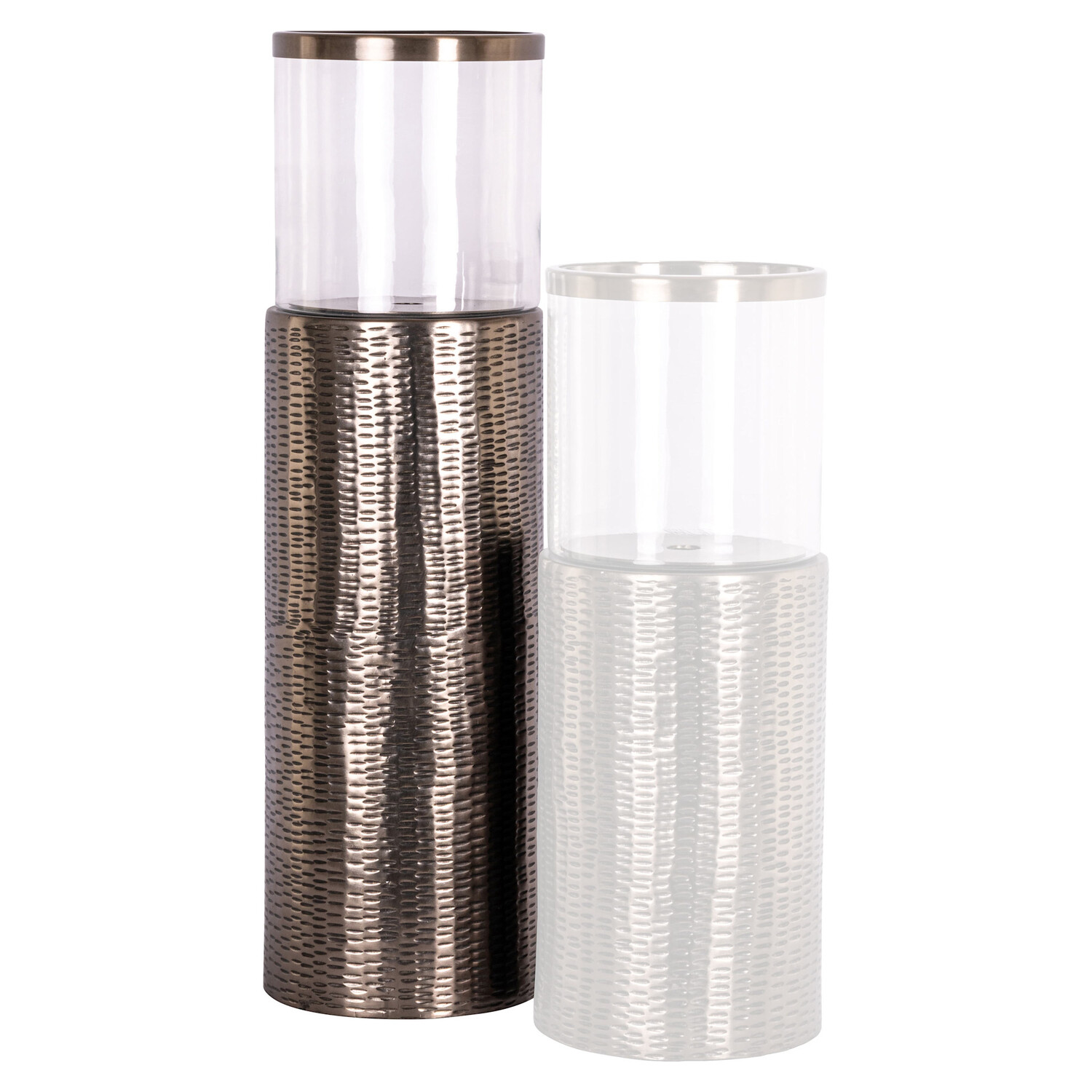 Richmond Interiors Windlicht Faylen bronze aluminium glas groot