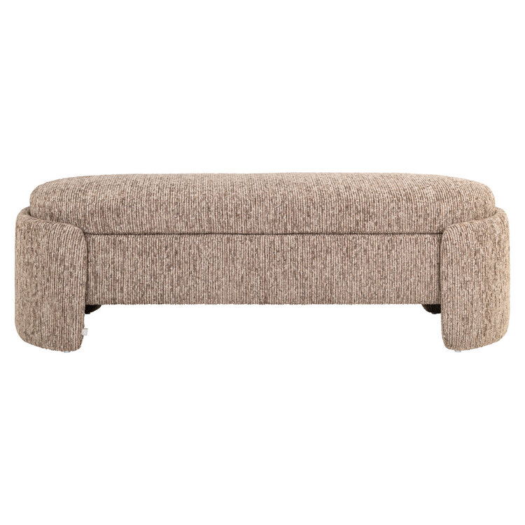 Richmond Interiors Bankje Cupid mocca linear met opbergruimte