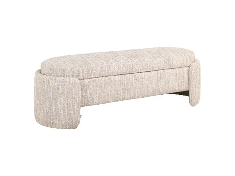 Richmond Interiors Bankje Cupid beige angora met opbergruimte