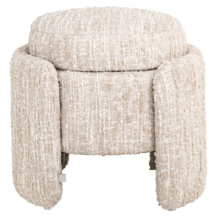 Richmond Interiors Poef voetenbankje Cupid beige angora met opbergruimte