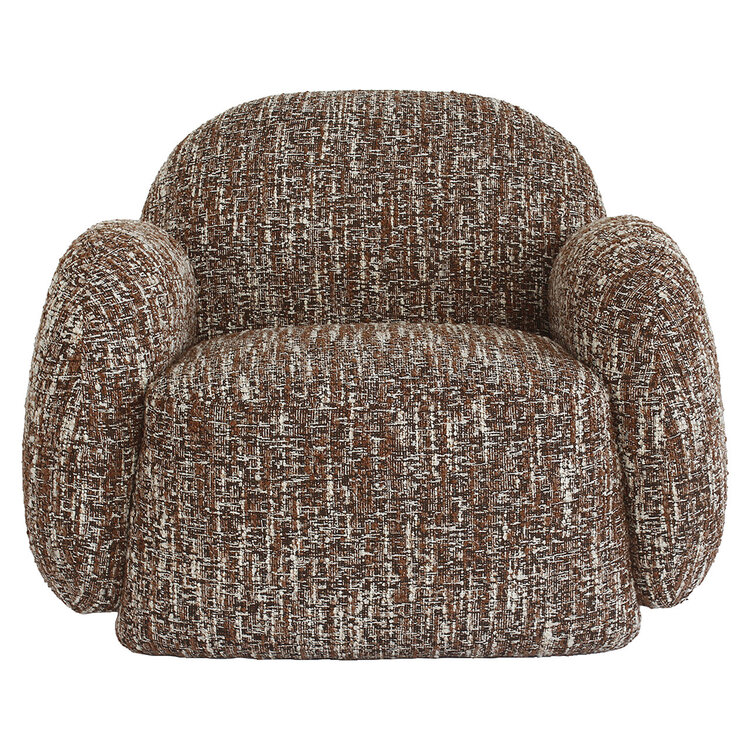 Richmond Interiors Loungestoel fauteuil Roxy terra magic roodbruin