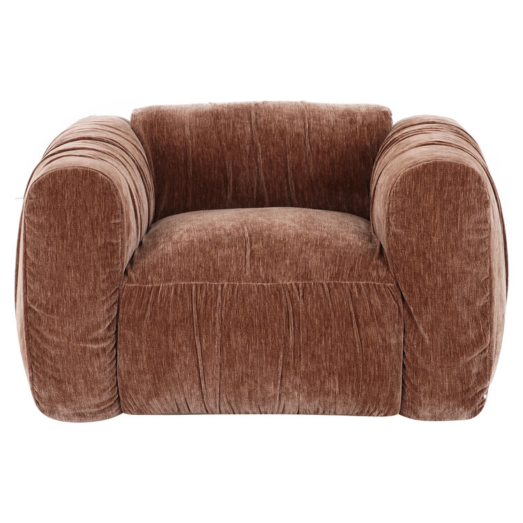 Richmond Interiors Loungestoel fauteuil Monty be straight coffee bruin