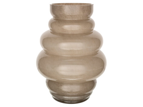 Richmond Interiors Vaas Velora taupe glas 32 cm hoog