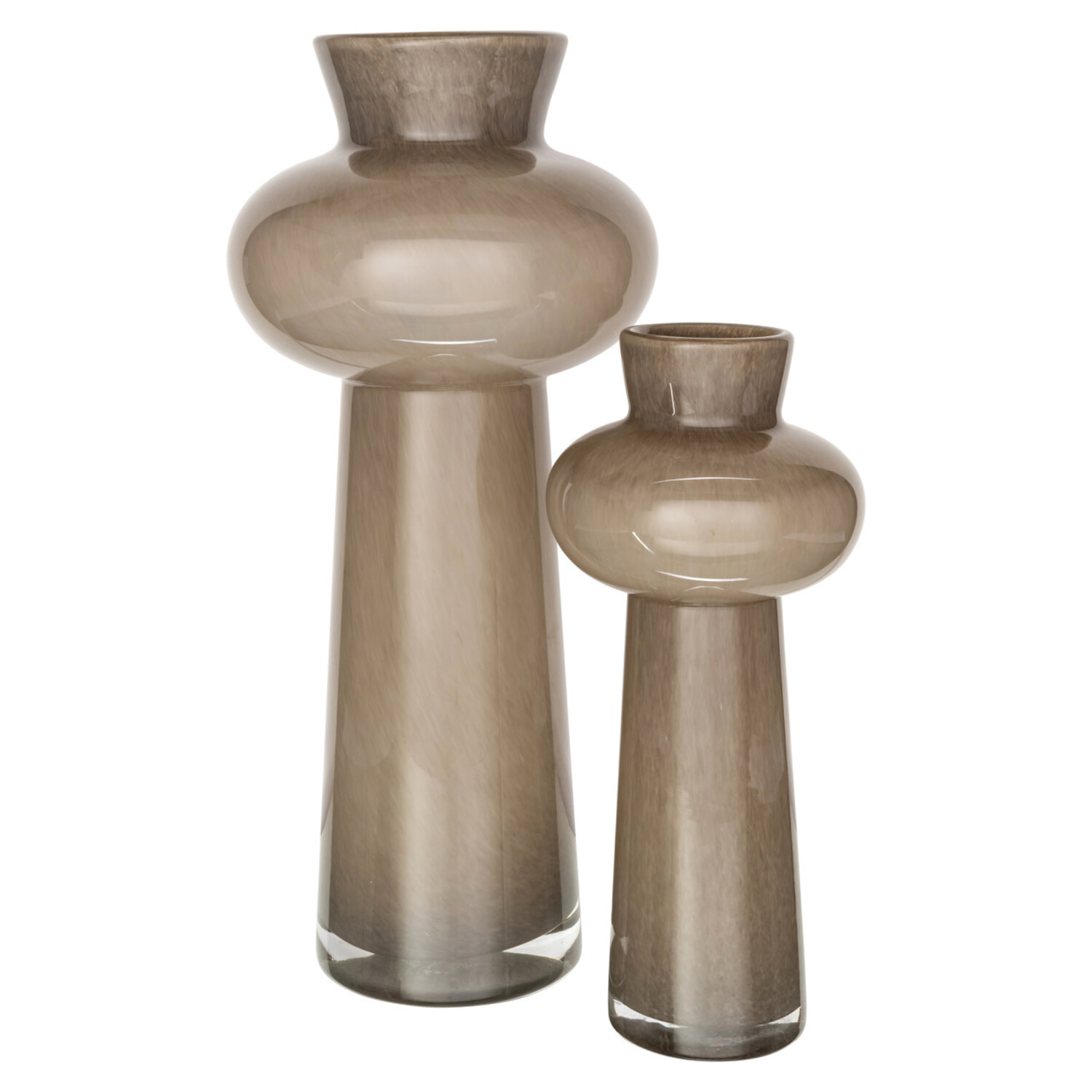 Richmond Interiors Vaas Lunor taupe glas klein