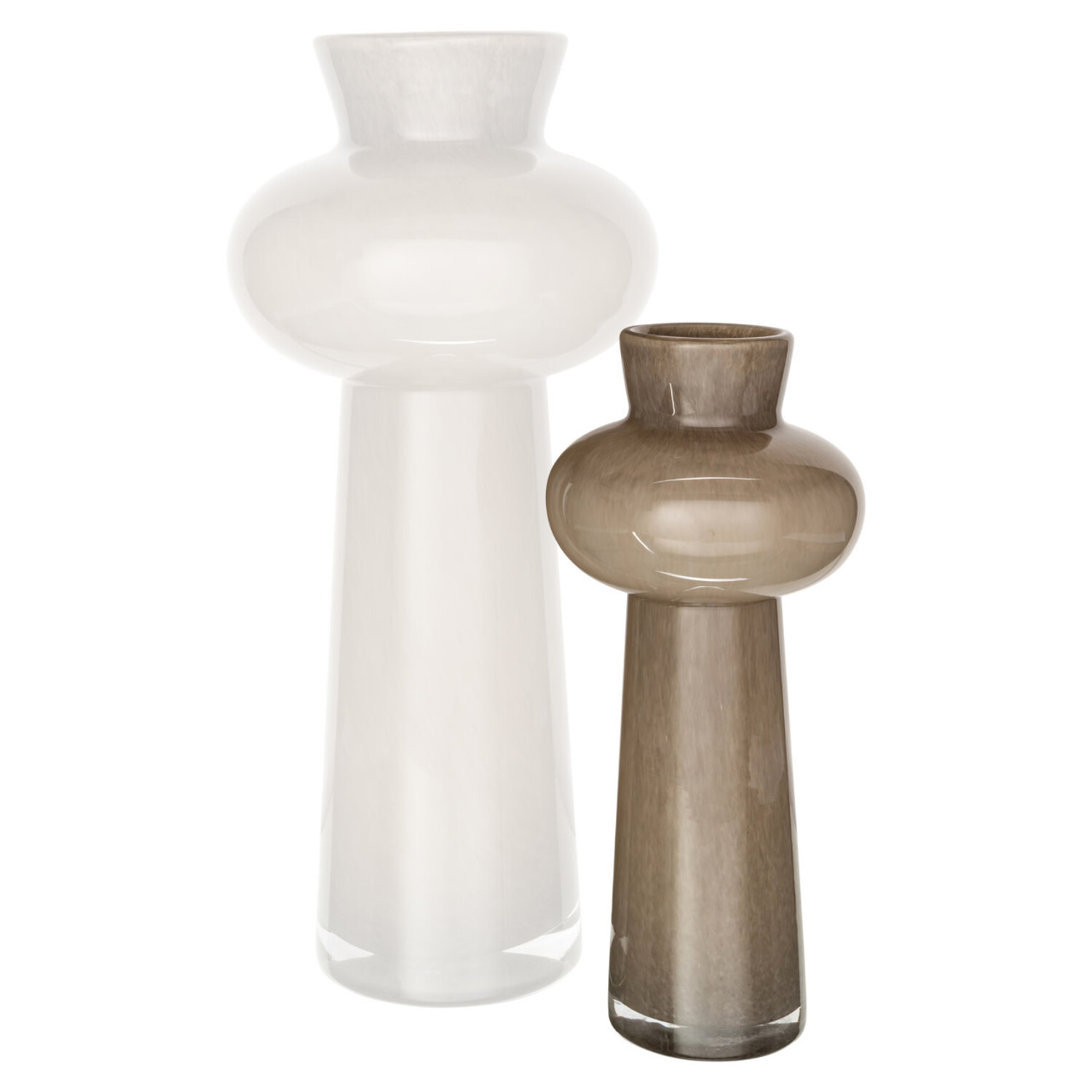 Richmond Interiors Vaas Lunor taupe glas groot